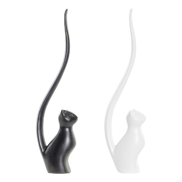 Statua Decorativa DKD Home Decor Resina Gatto (2 pcs) (5.5 x 3 x 22 cm) - zannishop