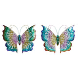 Decorazione da Parete DKD Home Decor Metallo Farfalla (2 pcs) (58 x 4 x 48 cm) - zannishop