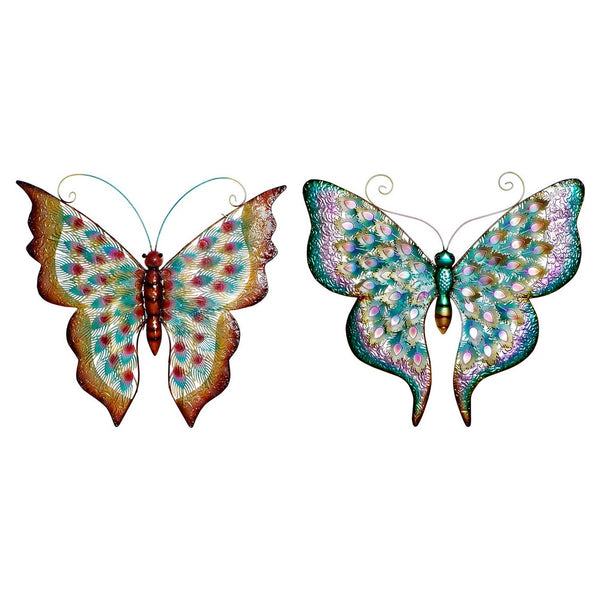 Statua Decorativa DKD Home Decor Metallo Farfalla (60 x 4 x 55 cm) (2 pcs) - zannishop