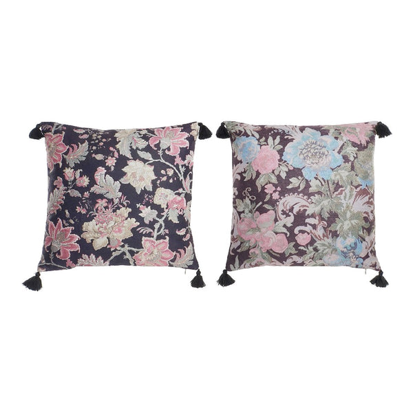 Cuscino DKD Home Decor Floral Multicolore Poliestere (2 pcs) (45 x 10 x 45 cm) - zannishop