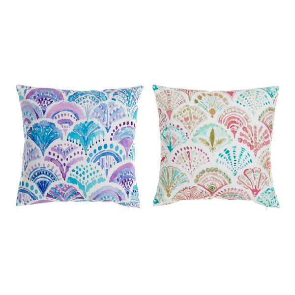 Cuscino DKD Home Decor Mediterraneo Multicolore Poliestere (2 pcs) (45 x 10 x 45 cm) - zannishop