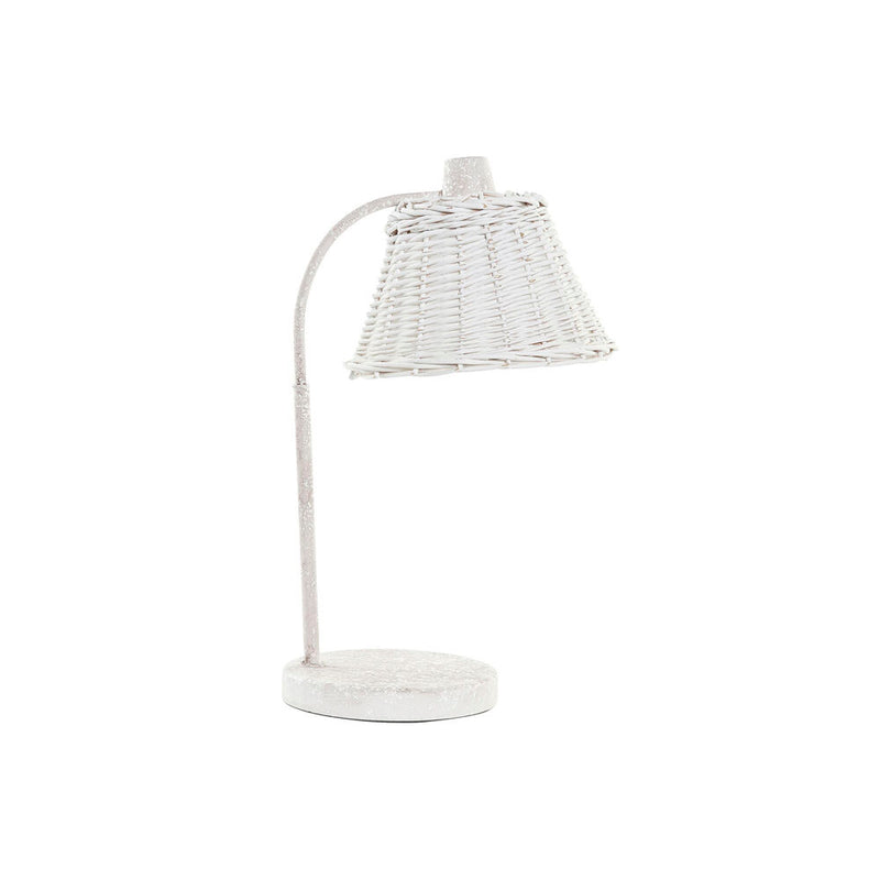 Lampada da tavolo DKD Home Decor Metallo Bianco vimini 220 V 50 W (22 x 28 x 48 cm) - zannishop