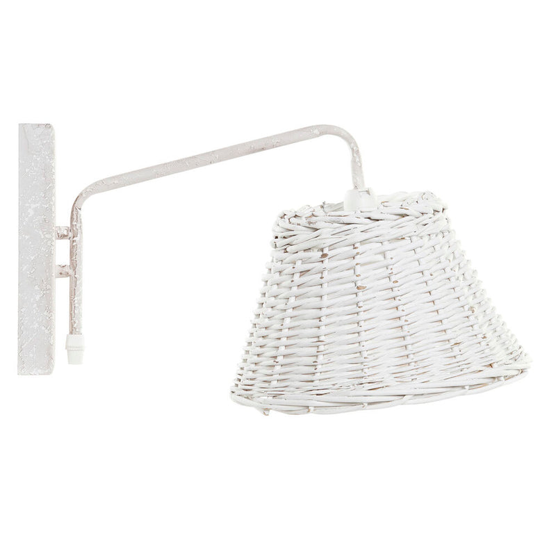 Lampadario DKD Home Decor 25W Metallo Bianco vimini 220 V (21 x 39 x 22 cm) - zannishop