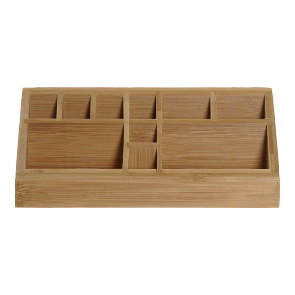 Contenitore per Sistemare Multiuso DKD Home Decor Scrivania Bambù (23 x 9 x 9.5 cm)