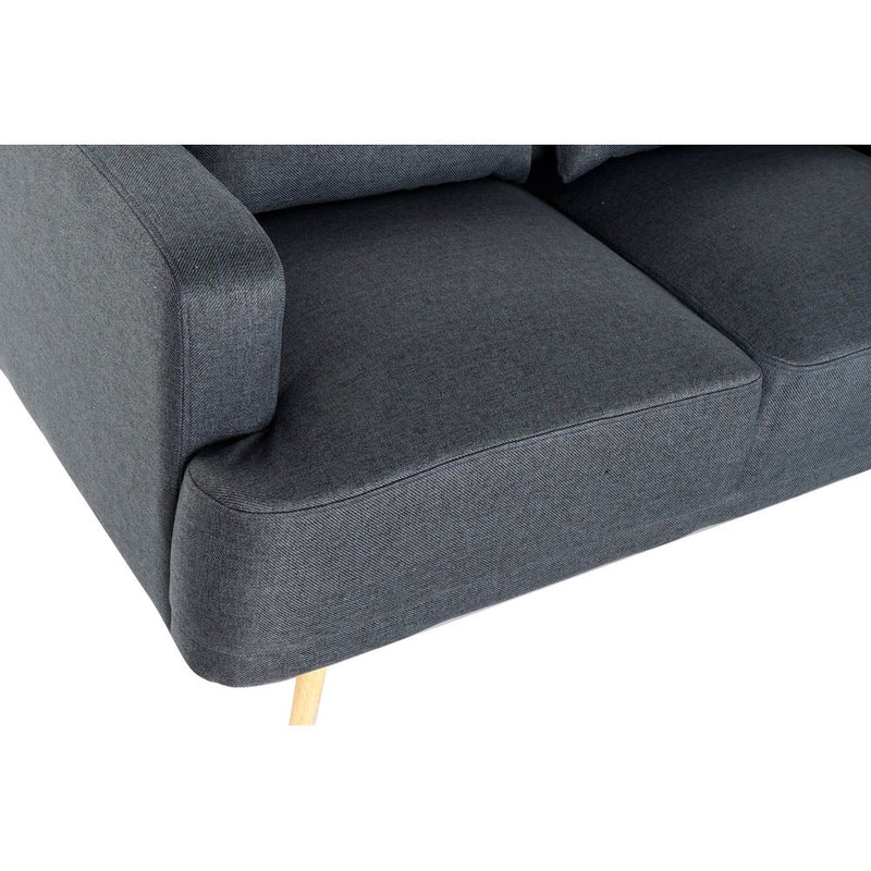 DKD Home Decor Sofa Azzurro Polyester Metall Glam (135 x 70 x 76 cm)