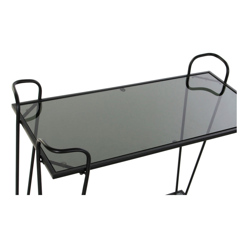 Mehrzweckwagen DKD Home Decor Schwarz Metall Kristall (70 x 34 x 87 cm)