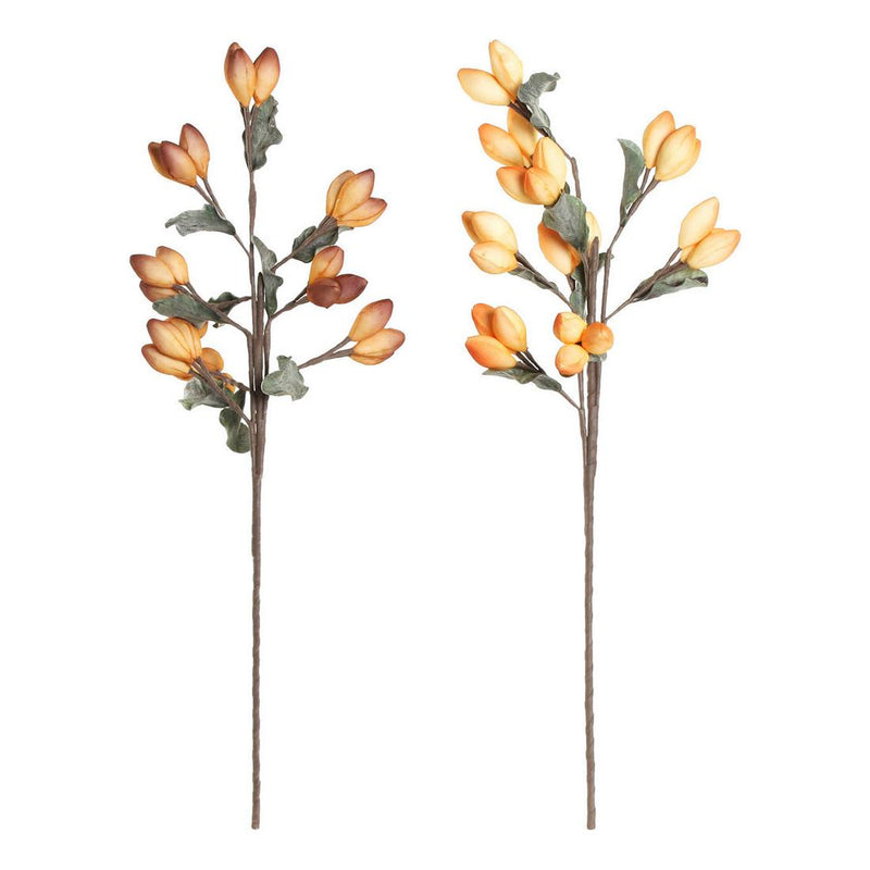 Fiori Decorativi DKD Home Decor Giallo Arancio EVA (etilvinilacetato) (2 pcs) - zannishop