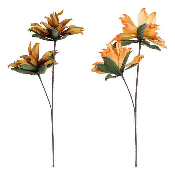 Fiori Decorativi DKD Home Decor Giallo Arancio EVA (etilvinilacetato) (2 pcs) - zannishop