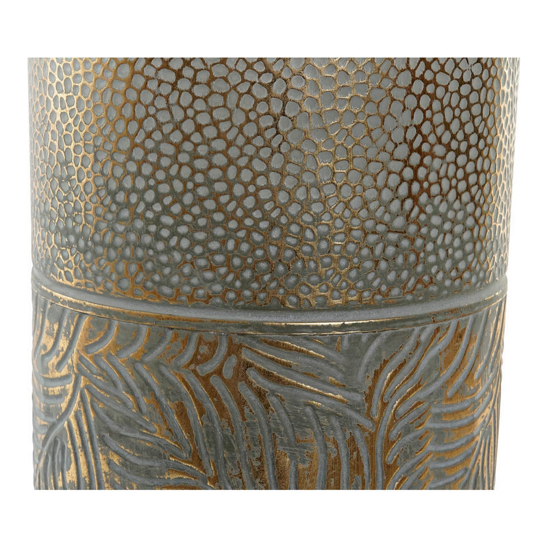 DKD Home Vase Golden Tropical Metal Decor (23 x 23 x 72 cm)