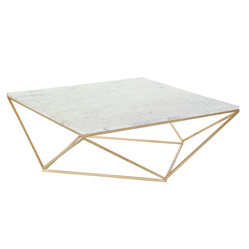 Mesa adicional DKD Home Decoración dorada Marcillo de hierro blanco (100 x 100 x 36 cm)