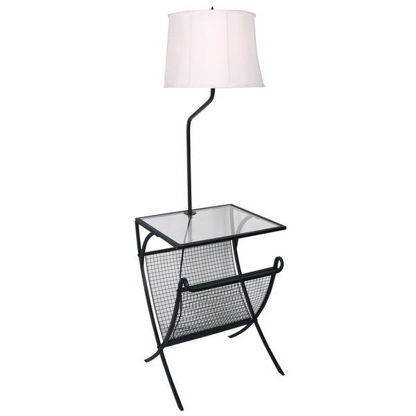 Lampada da Terra DKD Home Decor Nero Metallo Vetro (50 x 50 x 152 cm)