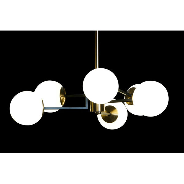 DKD Home Decor Chandelier Black Metal Gold Glass (60 x 60 x 100 cm)