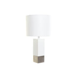 Lampada da Tavolo DKD Home Decor Bianco Argento Poliestere Metallo 220 V 50 W