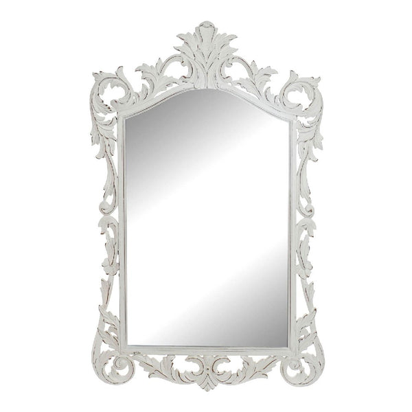 Miroir mural DKD décoration intérieure en bois blanc mdf (75 x 2,5 x 121,5 cm)