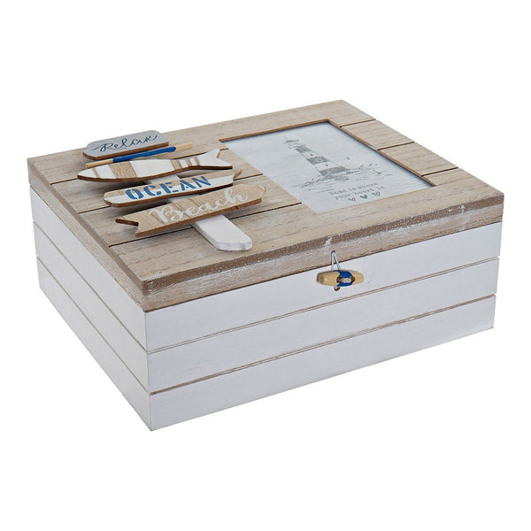 Dekorative Box DKD Home Decor Mediterraner Holz MDF (25 x 20 x 10 cm)