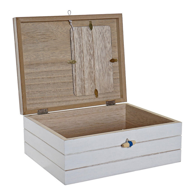 Dekorative Box DKD Home Decor Mediterraner Holz MDF (25 x 20 x 10 cm)