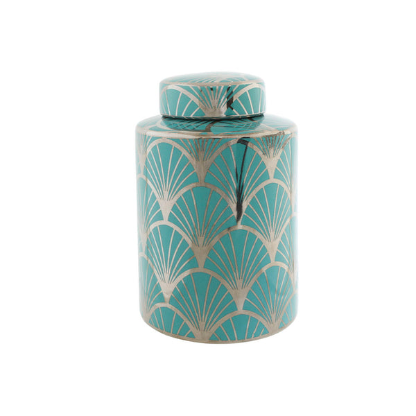 DKD Home Vase Turquoise Decor Porțelan Eastern (13,5 x 13,5 x 21 cm)