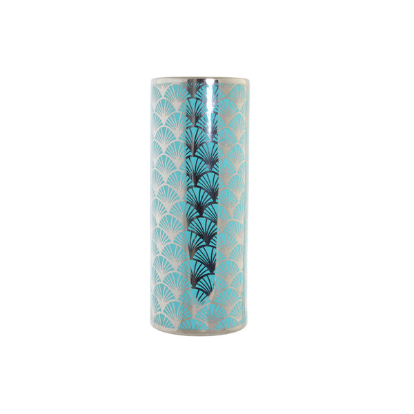 DKD Home Vase Turquoise Decor Porțelan Eastern (13,5 x 13,5 x 38 cm)