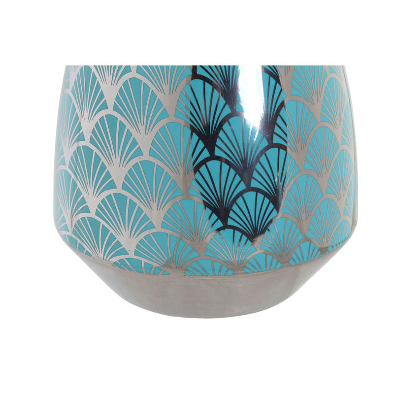 DKD Home Vase Turquoise Decor Porțelan Eastern (18 x 18 x 24 cm)