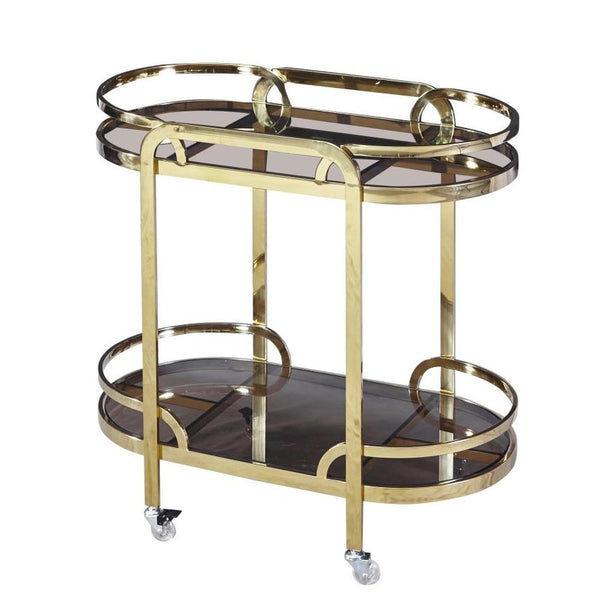 Chariot polyvalent DKD Dec Home Decor Golden Glass Steel (85 x 46,5 x 80,5 cm)