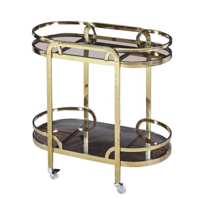 Chariot polyvalent DKD Dec Home Decor Golden Glass Steel (85 x 46,5 x 80,5 cm)