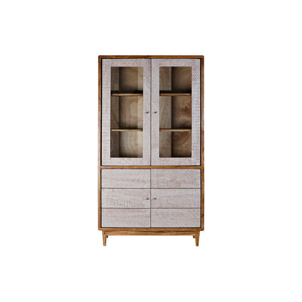 Displayständer DKD Home Decor Creme Kristall Akazienholz (100 x 40 x 192 cm)