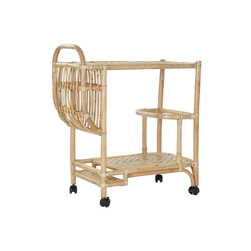 Chariot polyvalent DKD décoration intérieure en bambou rattan (72 x 38 x 80 cm)