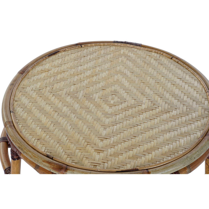 Tabla adicional DKD Decoración del hogar Rattan de bambú (60 x 60 x 42 cm)