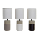 Lampada da tavolo DKD Home Decor Porțelan Nero Grigio Beige Poliestere 220 V 50 W (3 pcs) (18 x 18 x 43 cm) - zannishop