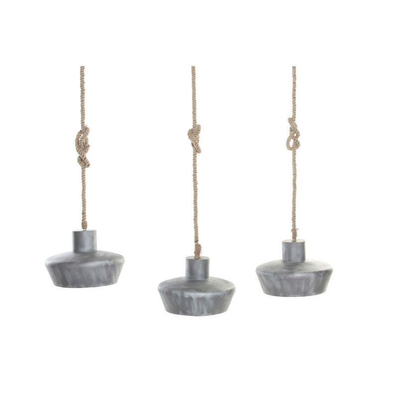 DKD Home Chandelier Decor Cordete de metal gris (135 x 37 x 160 cm)