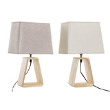 Lampada da tavolo DKD Home Decor Poliestere Legno 220 V 50 W (2 pcs) (26 x 15 x 41 cm) - zannishop