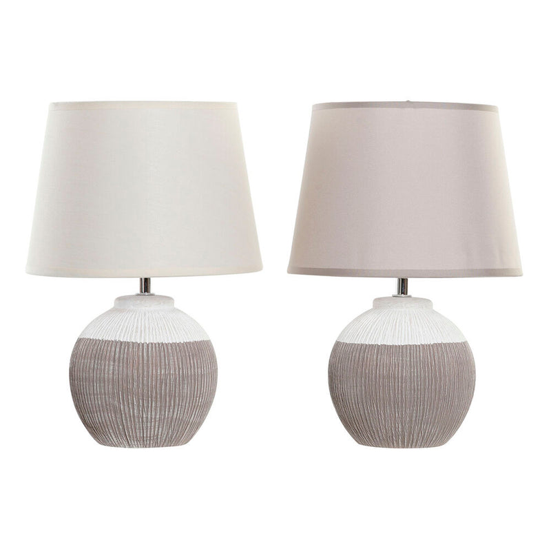 Lampada da tavolo DKD Home Decor Poliestere Gres 25W 220 V (2 pcs) (23 x 23 x 33 cm) - zannishop