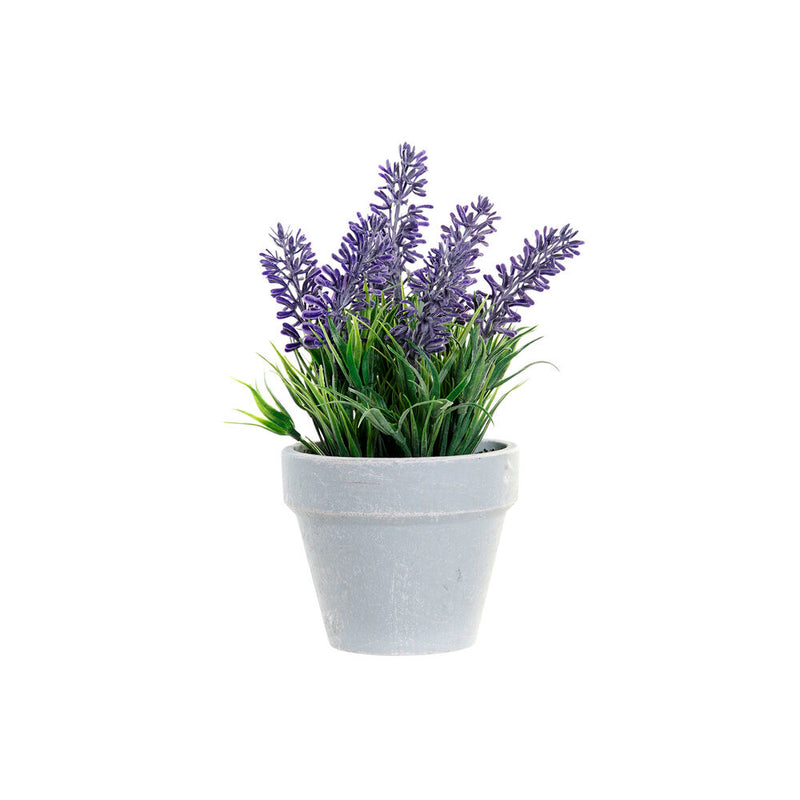 DCORATIVE PLANT DKD DÉCOR HOME GREEN GREY PVC FIBRE LILAC (11 x 11 x 20 cm)