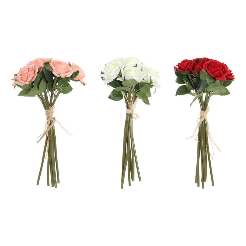 Flores Decorativas DKD Home Decor Tela Polietileno (3 pcs) (18 x 18 x 35 cm)