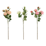 Fiori Decorativi DKD Home Decor Bianco Arancio Rosa Stoffa Polietilene (3 pcs) - zannishop