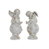 Statua Decorativa DKD Home Decor Resina Angelo (2 pcs) (14.5 x 14.5 x 31 cm) - zannishop