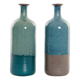 DKD Vase Home Porțelan Boho Blue Decor (2 pcs) (11 x 11 x 30 cm)