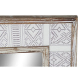 Specchio da parete DKD Home Decor Bianco Legno Tela (60 x 2.5 x 80 cm) - zannishop