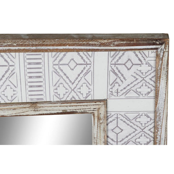 Specchio da parete DKD Home Decor Bianco Legno Tela (60 x 2.5 x 80 cm) - zannishop