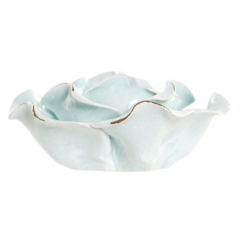 Fiore Decorativo DKD Home Decor Beige Porțelan Blu cielo (2 pcs) - zannishop