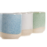 Vaso DKD Home Decor ‎S3023964 Porcellana Grigio Azzurro Verde Boho (10 x 10 x 12 cm) (3 Unità)