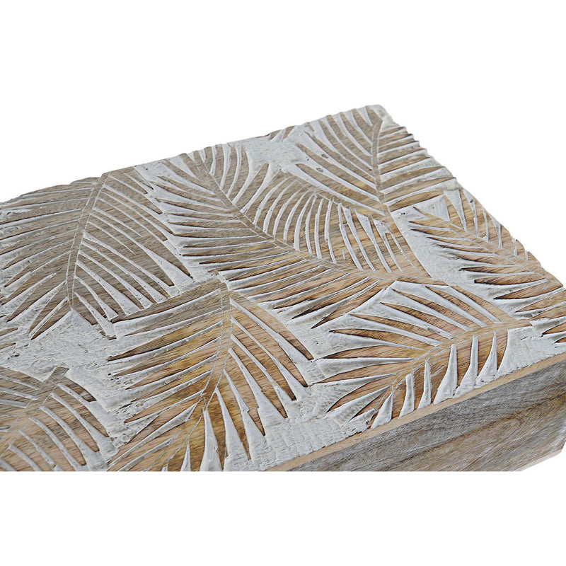 Set di Scatole Decorative DKD Home Decor Tropicale Legno di mango Frunze (2 pcs) - zannishop