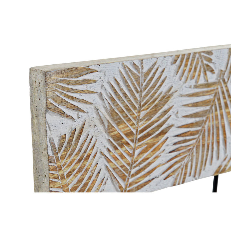 Appendiabiti da parete DKD Home Decor Metallo Tropicale Legno di mango Frunze (38 x 7 x 18 cm)