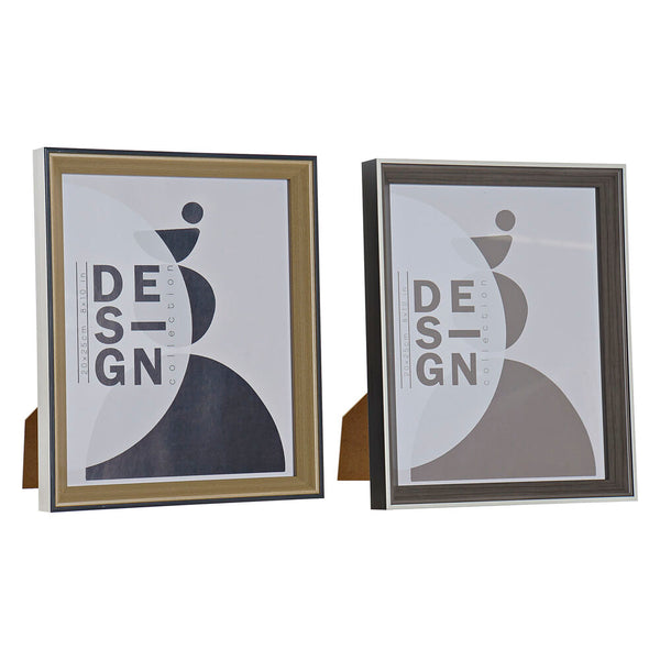 Cornice Portafoto DKD Home Decor Vetro polistirene (2 pcs) (23 x 3 x 28 cm)