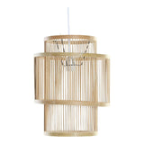 Lampadario DKD Home Decor Bambù (22 x 22 x 40 cm) (33 x 33 x 40 cm)