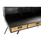 DKD Home Decor Desk S3023220 Madera de metal negro MDF (135 x 60 x 102 cm)