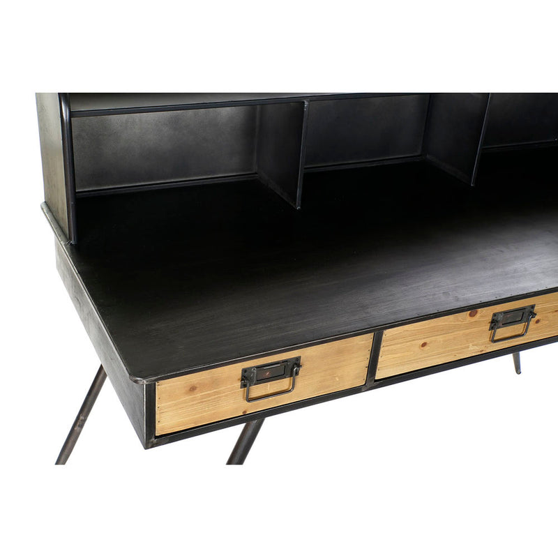 DKD Home Decor Desk S3023220 Madera de metal negro MDF (135 x 60 x 102 cm)