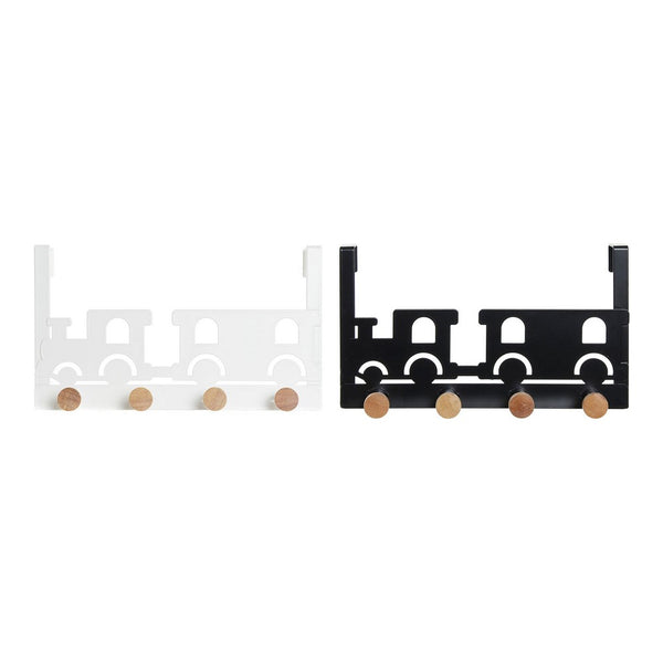 Appendiabiti per Porte DKD Home Decor Treno Metallo Legno MDF (2 pcs) (28.5 x 8.5 x 16.5 cm)