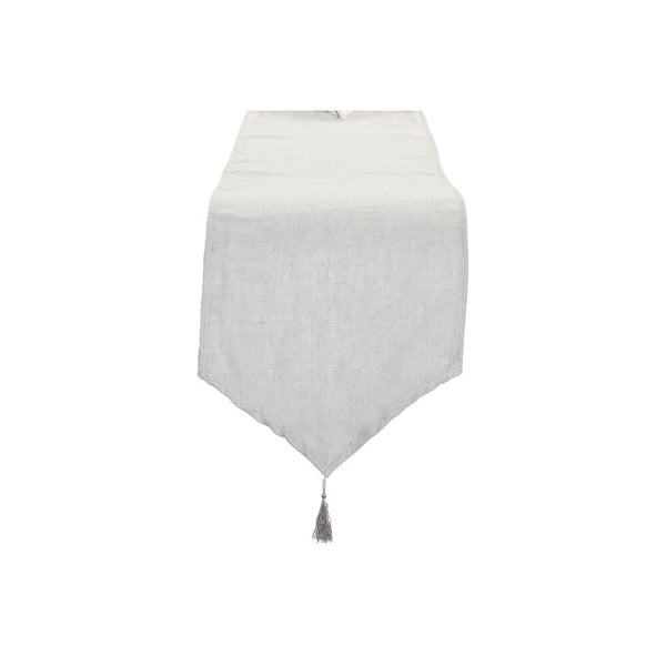 DKD Home Table Runner décor en polyester gris clair (35 x 135 x 1 cm)