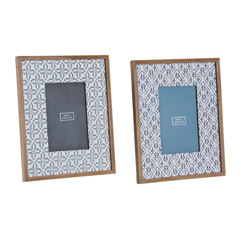 Cornice Portafoto DKD Home Decor Mozaic Legno MDF (2 pcs) (20 x 0.8 x 25 cm)